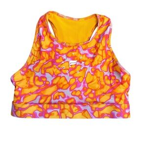 Fabletics Women's Surf & Sand Pink & Orange Sports Bra Size Large